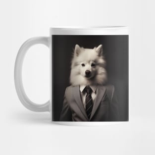 American Eskimo Dog in Suit Mug